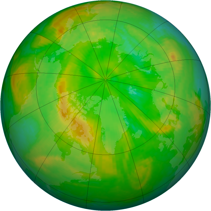 Arctic ozone map for 21 June 2001